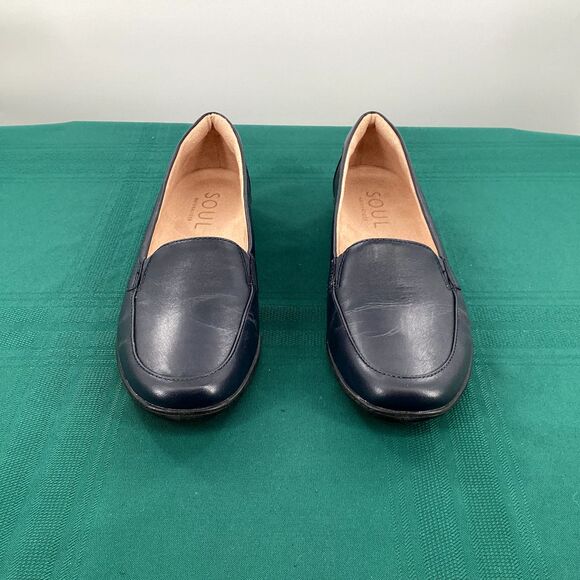 Soul By Naturalizer Kacy Women's Flat, Navy Leather, Size 8.5M - Picture 2 of 13